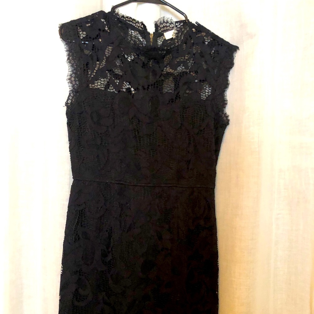 Black lace cocktail dress